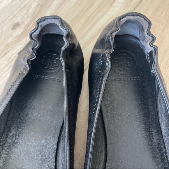 Tory Burch Minnie Travel Ballet Flat Black Size 9.5 - Picture 3 of 7